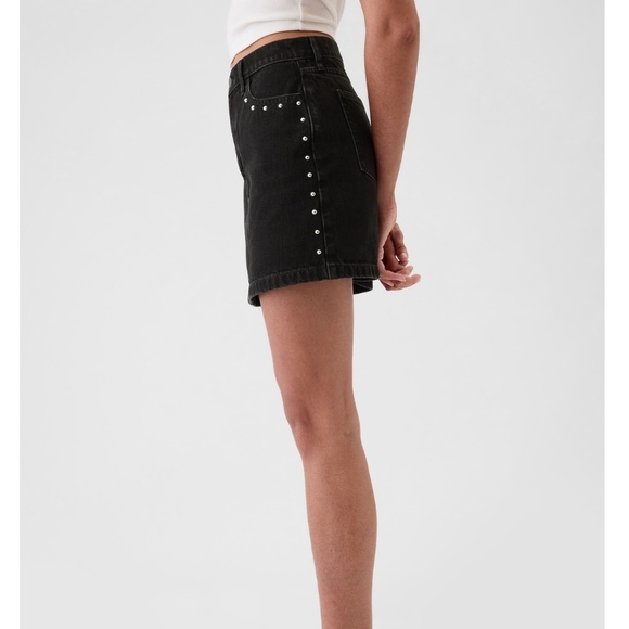 Gap Studded Mini Skirt, washed black, size 25 - Picture 3 of 8